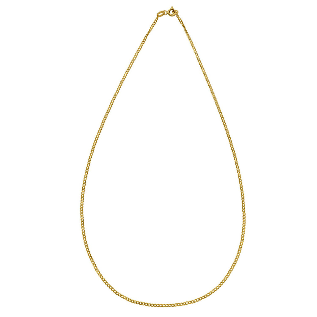 Solid Curb Chain in 14K Yellow Gold