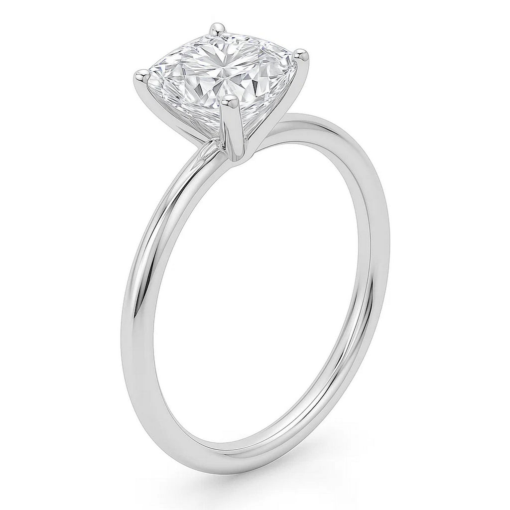 5ct Cushion Lab Grown Diamond Ring | 14K Gold