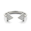 Diamond Arrowhead Ring in 14K White Gold