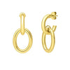 Interlocking Link Earrings | 14K Gold  Drop Earrings DEEVE