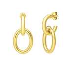 Interlocking Link Earrings | 14K Gold