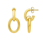 Interlocking Link Earrings | 14K Gold