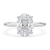 2.ct Oval Cut Lab Grown Diamond Solitaire Ring in 14K White Gold | IGI Certified