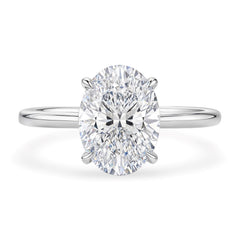 2ct Oval Lab Grown Diamond Ring, 14K Gold