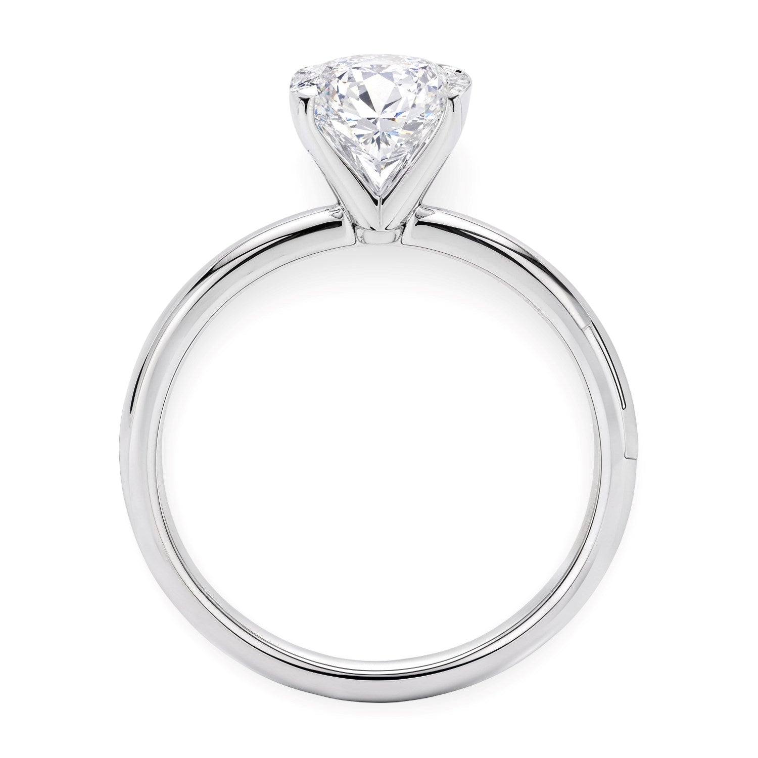 2 Carat Oval Lab Grown IGI G/VS1 Diamond Solitaire Ring in 14K White Gold