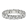 4.00ct Round Lab Grown Diamond Eternity Ring 14K White Gold — Top View, DEEVE