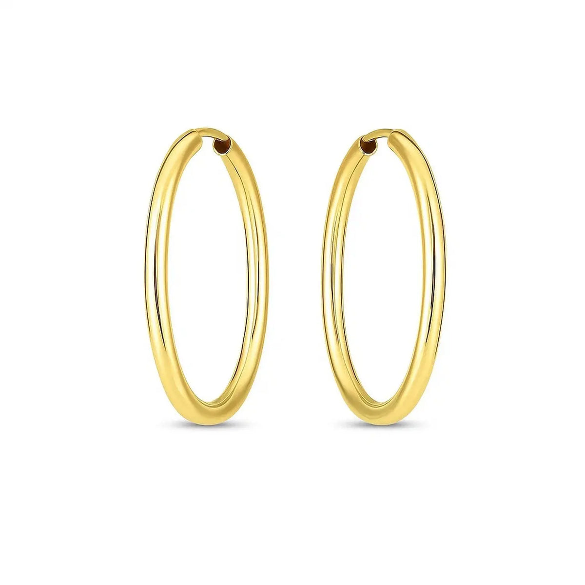 Endless Oval Hoop Earrings | 14K Gold  Hoop Earrings DEEVE