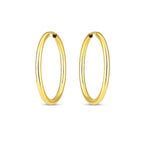 Endless Oval Hoop Earrings | 14K Gold
