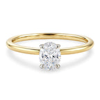 Oval Diamond Solitaire Ring