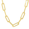 Wide Paperclip Chain Necklace in 14K Yellow Gold