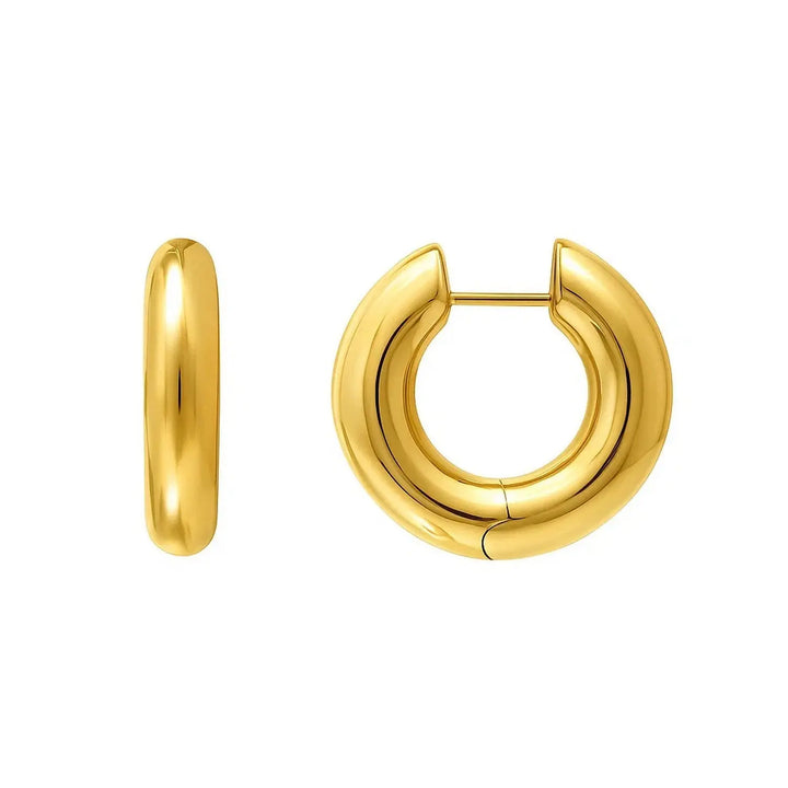 Large Round Electroform Hoop Earrings | 14K Gold  Hoop Earrings DEEVE
