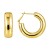 Large Omega C Hoops | 14K Gold  Hoop Earrings DEEVE