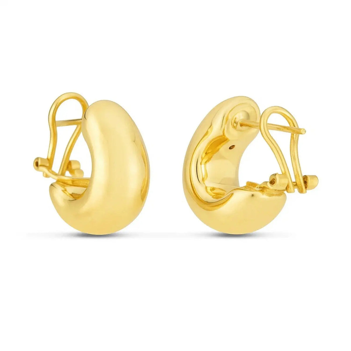 Small Omega C Hoops | 14K Gold  Hoop Earrings DEEVE