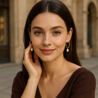 Pearl Drop Oval Earrings | 14K Gold