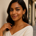 Pearl Drop Oval Earrings | 14K Gold