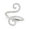 Diamond Open Flourish Ring in 14K White Gold