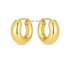 Small Puffy Hoops | 14K Gold