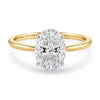 2.ct Oval Cut Lab Grown Diamond Solitaire Ring in 14K Yellow Gold | IGI Certified