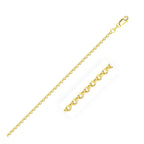 Diamond Cut Cable Link Chain in 18K Yellow Gold