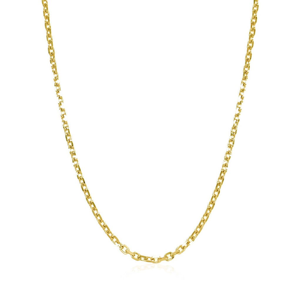 Diamond Cut Cable Link Chain in 18K Yellow Gold
