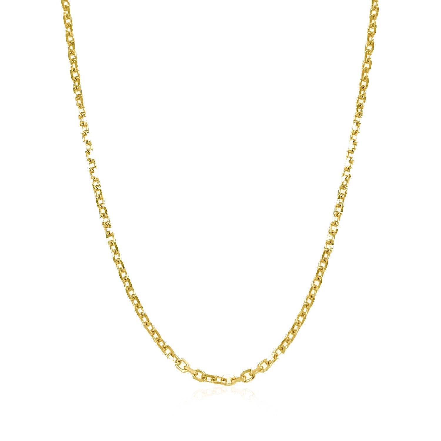 Diamond Cut Cable Link Chain in 18K Yellow Gold