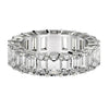 7.00 ct Emerald Cut Lab Grown Diamond Eternity Ring in 14K White Gold