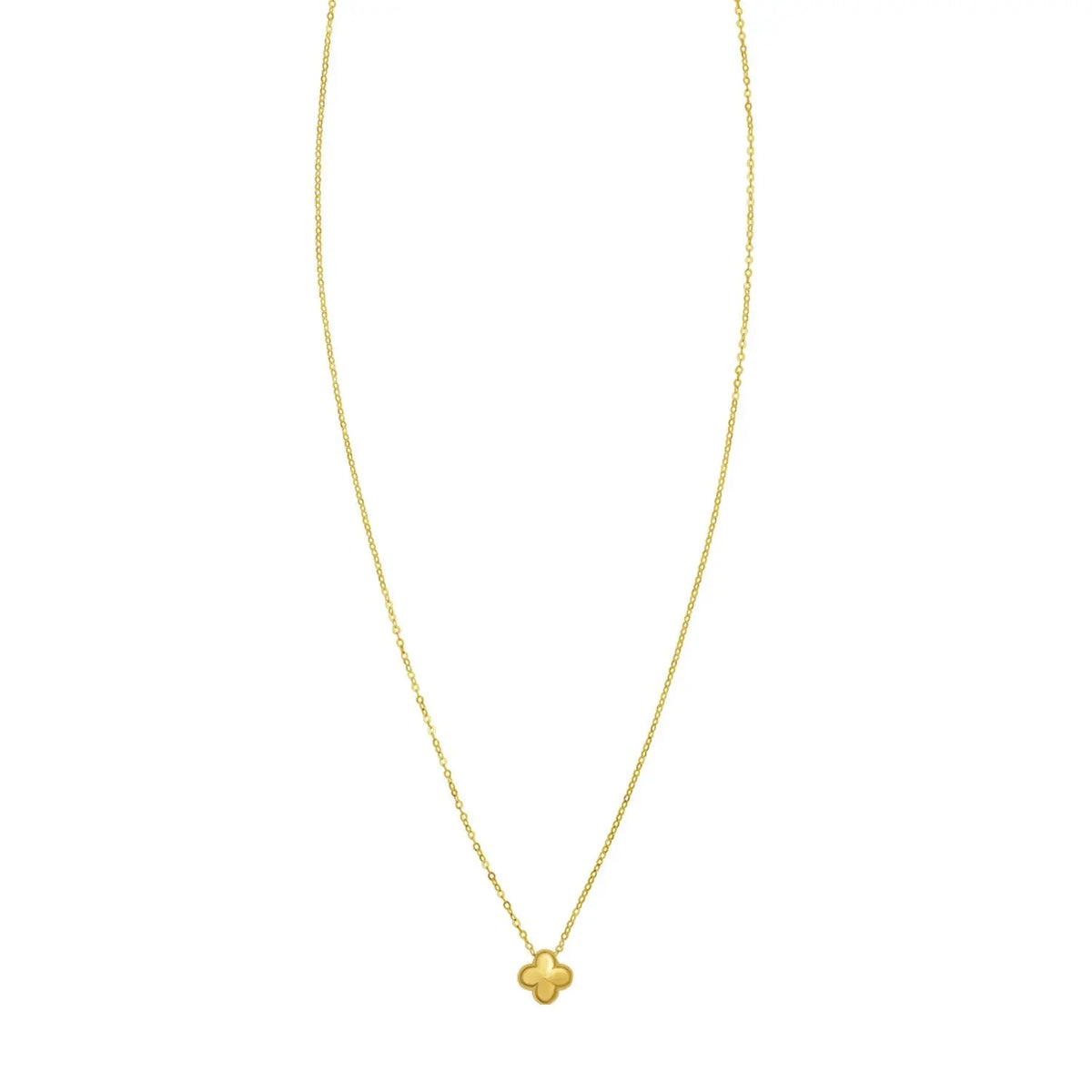 Puffed Clover Pendant & Chain  Necklaces DEEVE