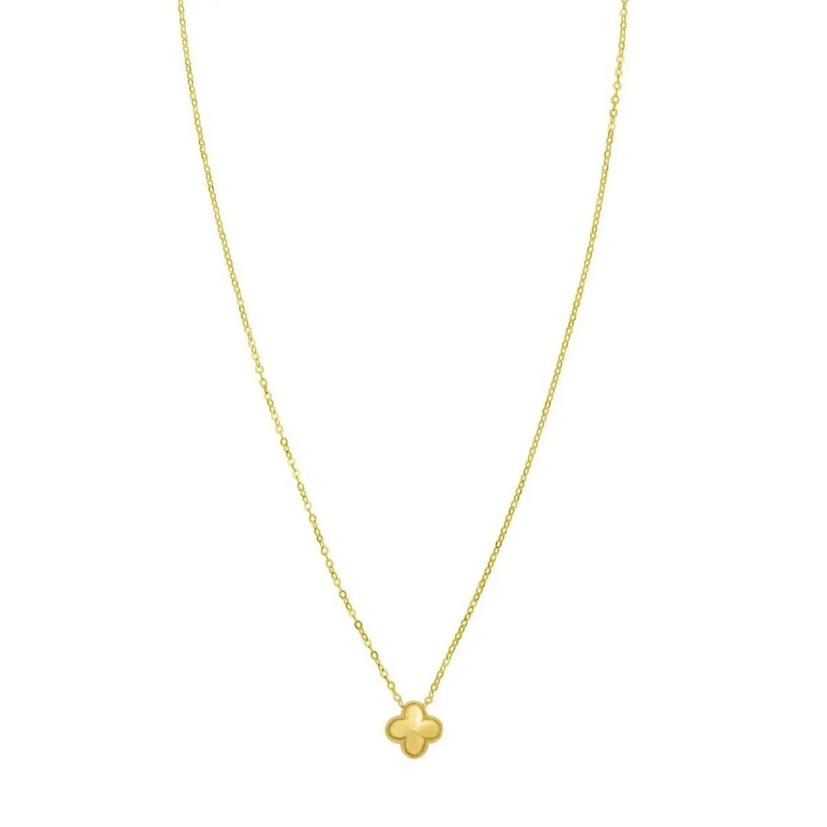 Puffed Clover Pendant & Chain  Necklaces DEEVE
