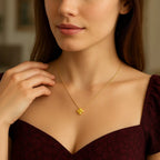 Puffed Clover Pendant & Chain