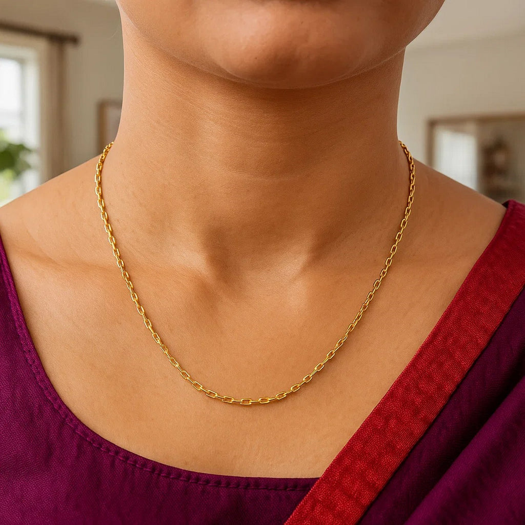 French Cable Chain in 14K Yellow Gold