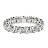 3.00ct Round Lab Grown Diamond Eternity Ring 14K White Gold — Top View, DEEVE