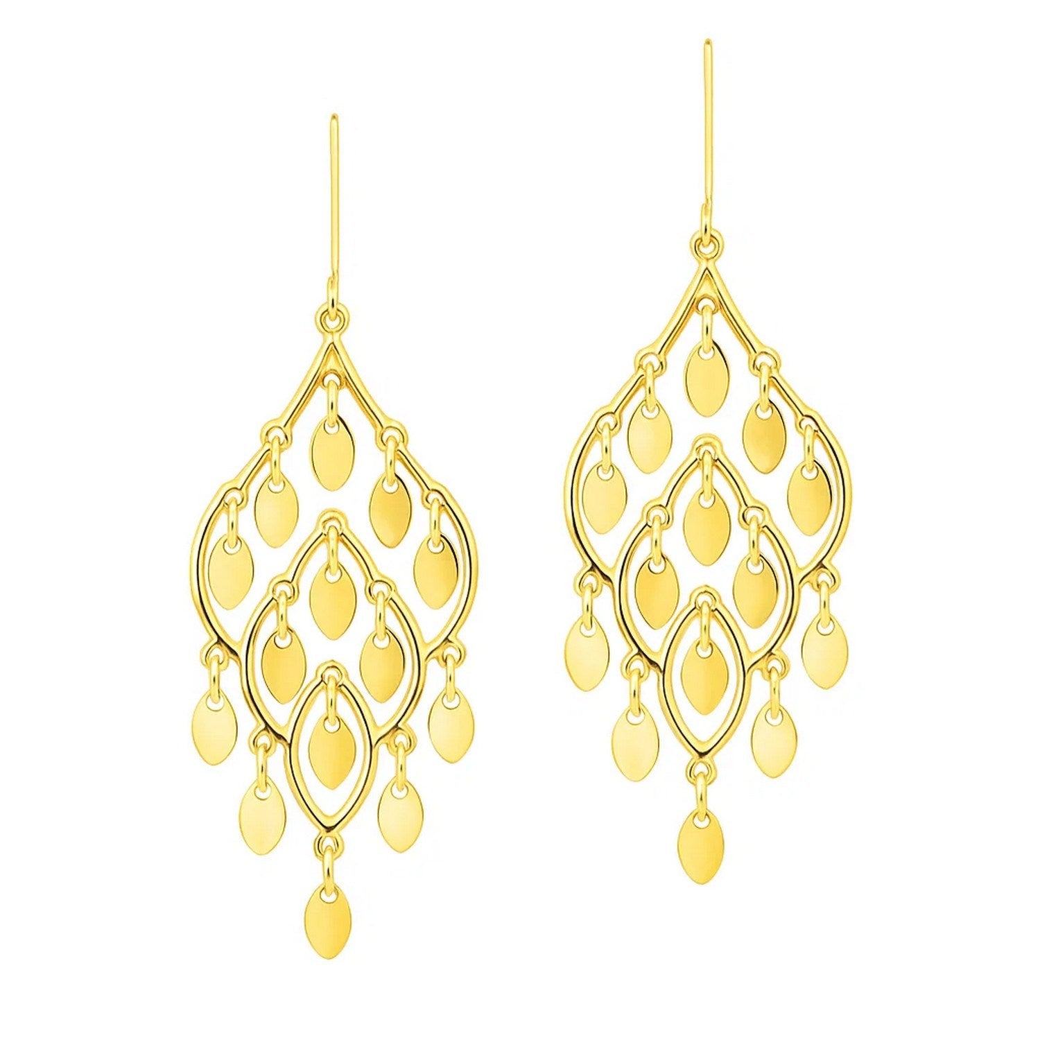 14k solid gold Chandelier Earring