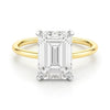 5.ct Emerald Cut Lab Grown Diamond Solitaire Ring in 14K Yellow Gold | IGI Certified