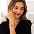 High Polish Lite Puffed Mariner Link Bracelet in 14K Yellow Gold
