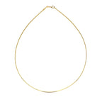 Omega Style Round Chain Necklace in 14k Gold