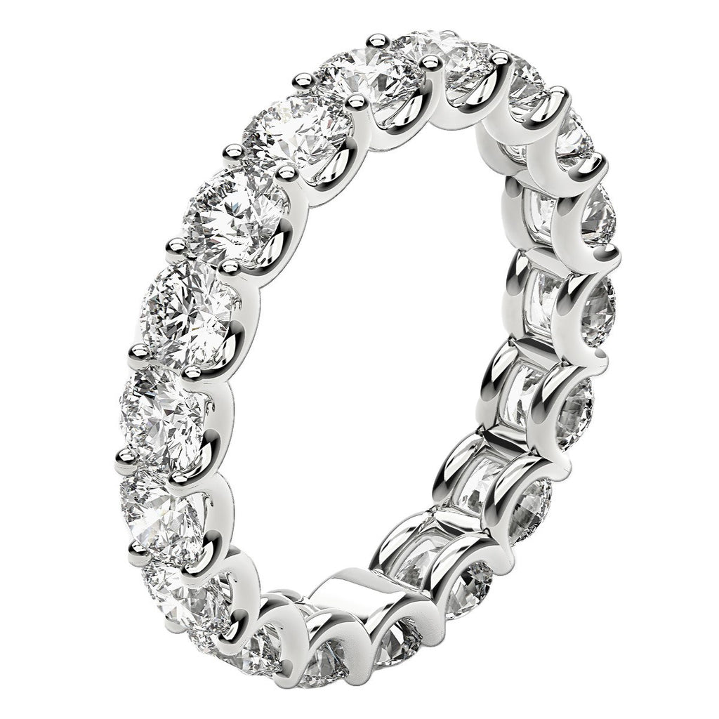 2.00ct Round Lab Grown Diamond Eternity Ring — Band Width Detail, DEEVE