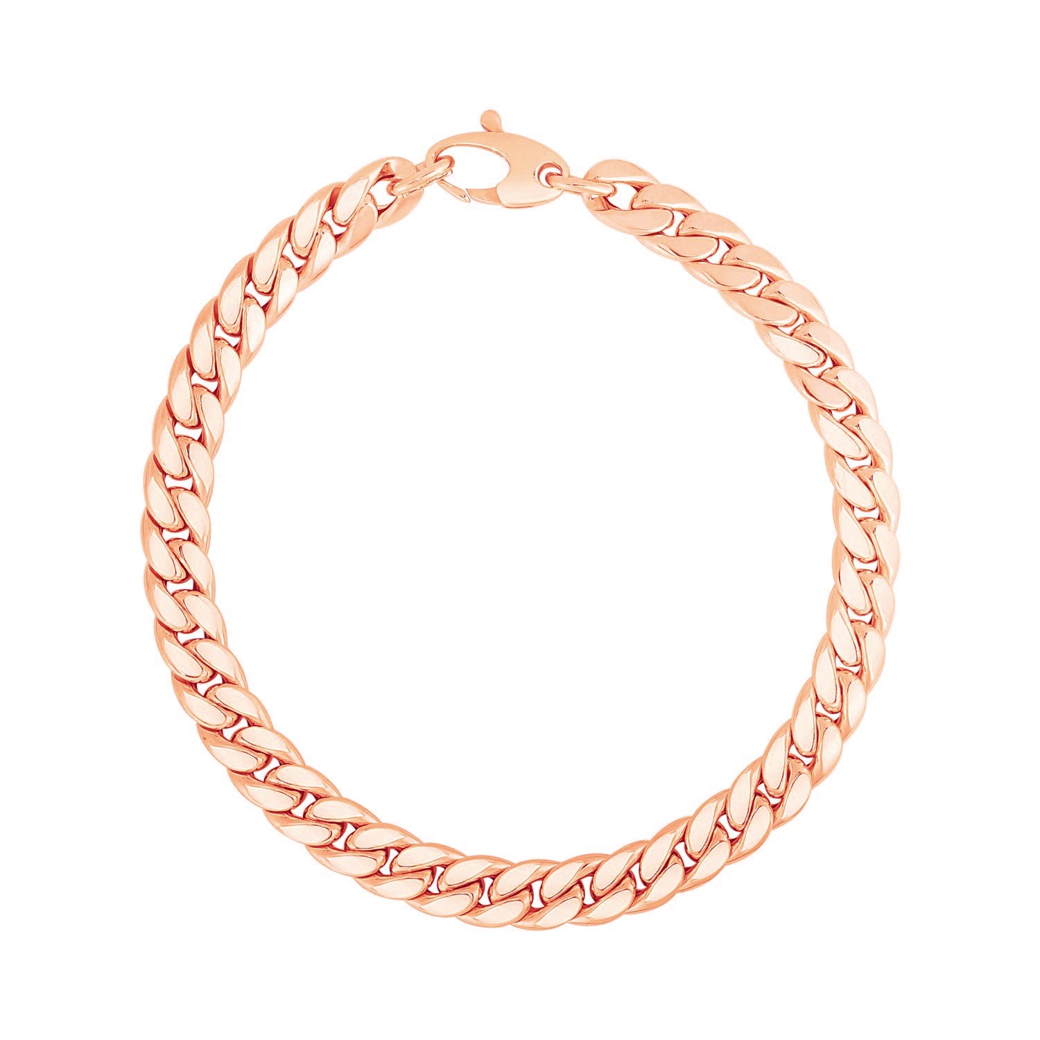 14K Gold Cuban Chain Bracelet - 5.90 mm