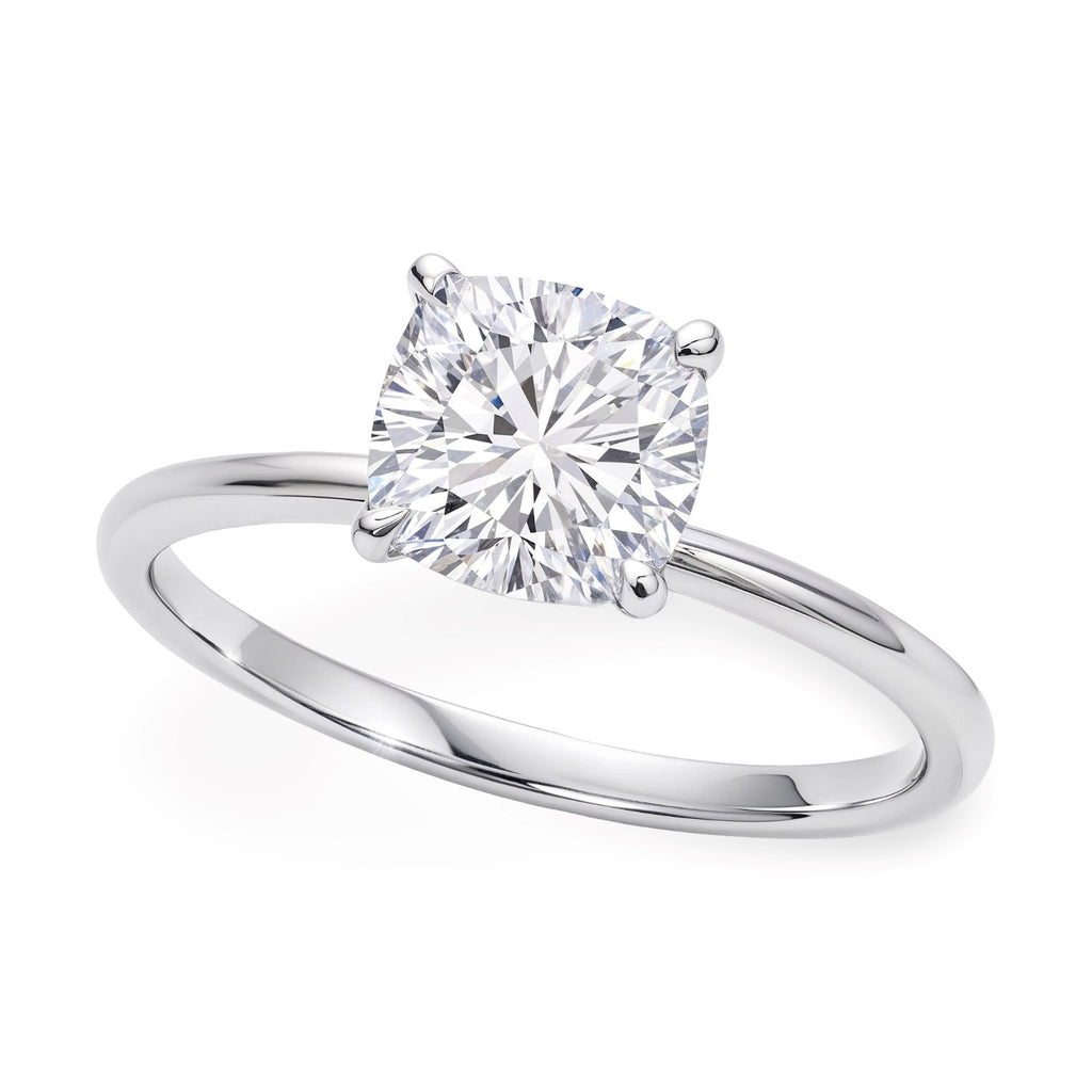 2ct Cushion Lab Grown Diamond Ring | 14K Gold