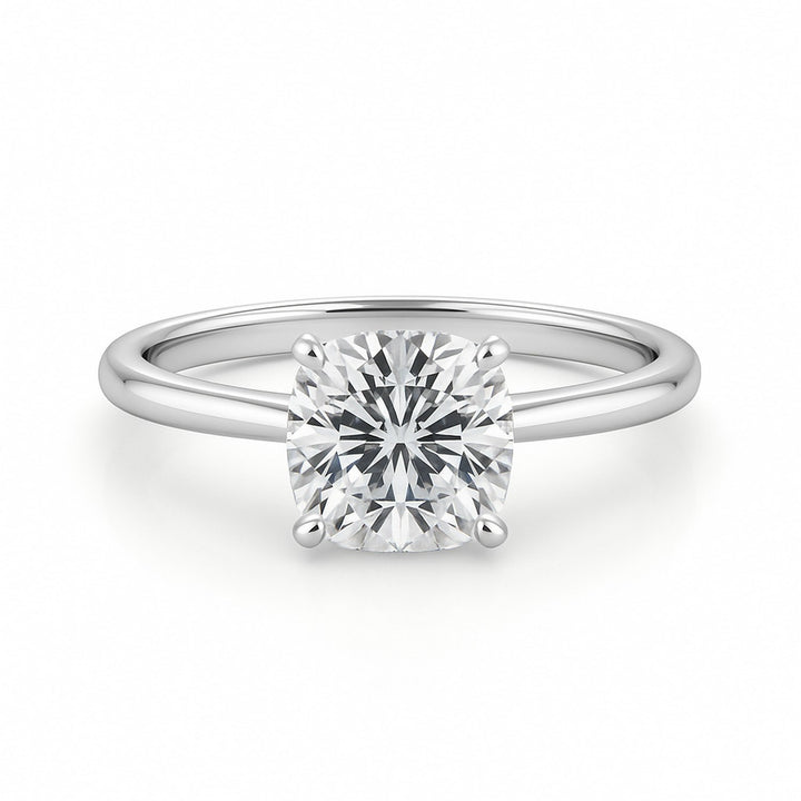 2ct Cushion Lab Grown Diamond Ring | 14K Gold