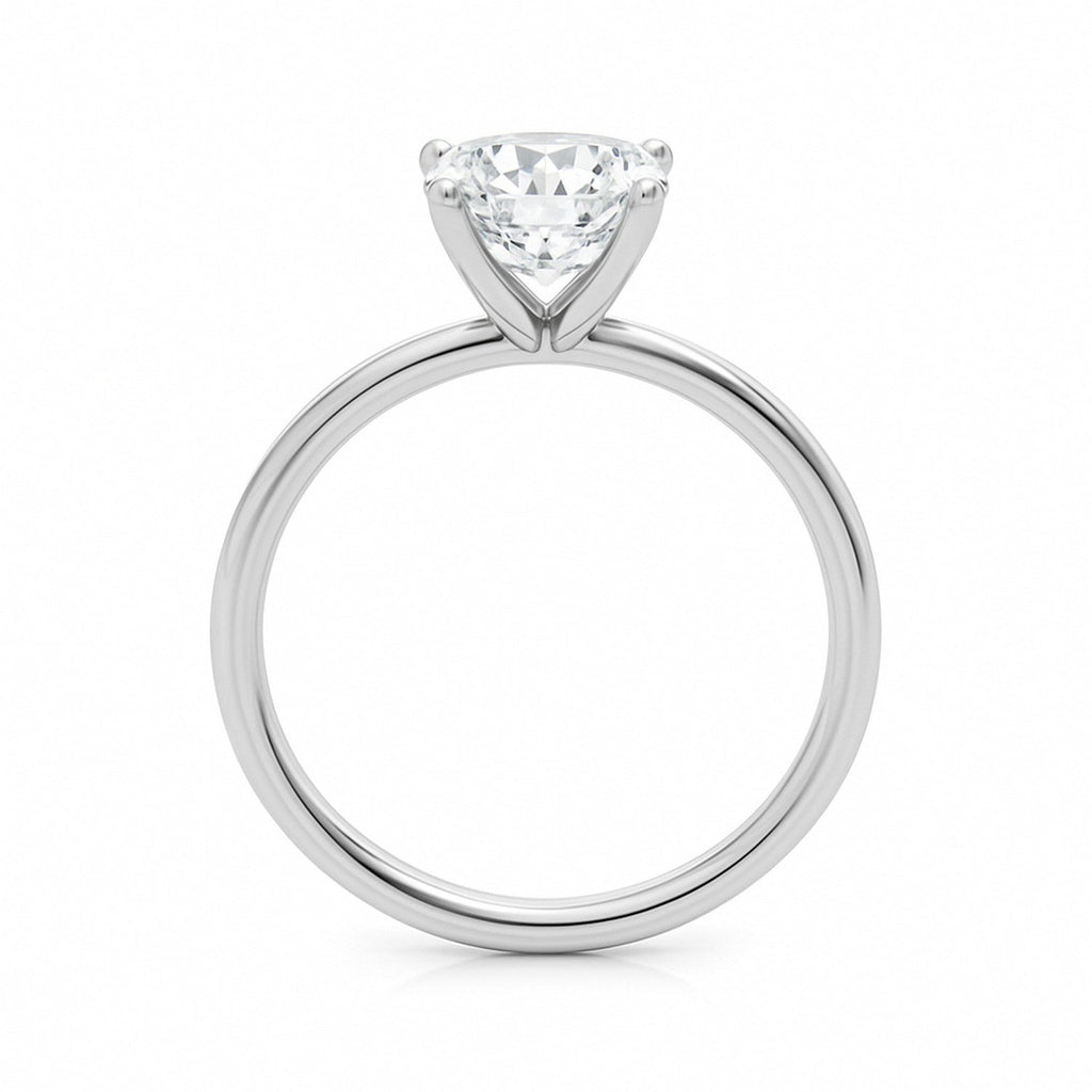 2 Carat Cushion Lab Grown Diamond Solitaire Ring in 14K Yellow Gold