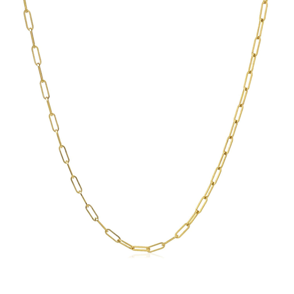 Fine Paperclip Chain in 18K Yellow Gold
