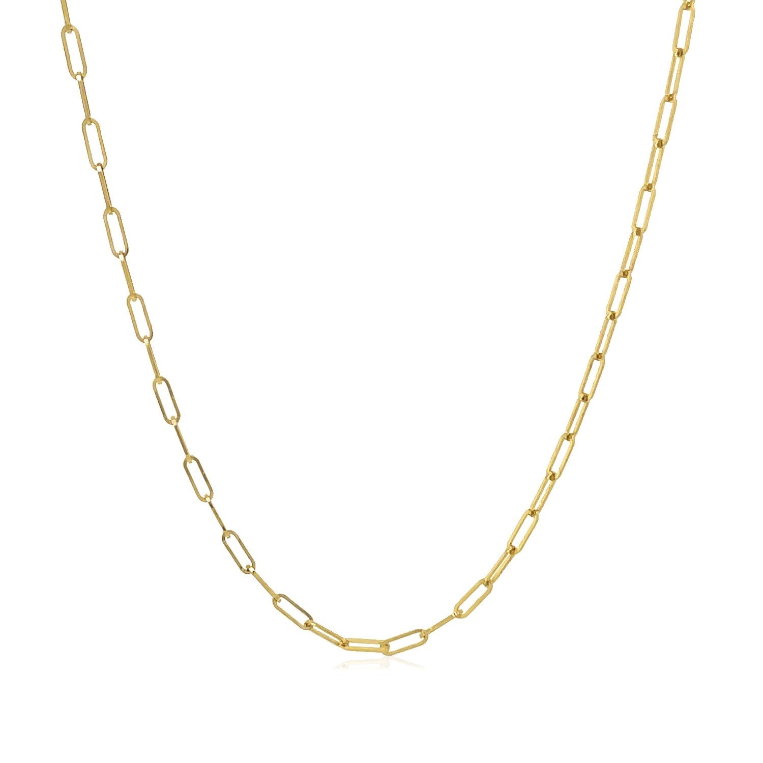 Fine Paperclip Chain in 18K Yellow Gold