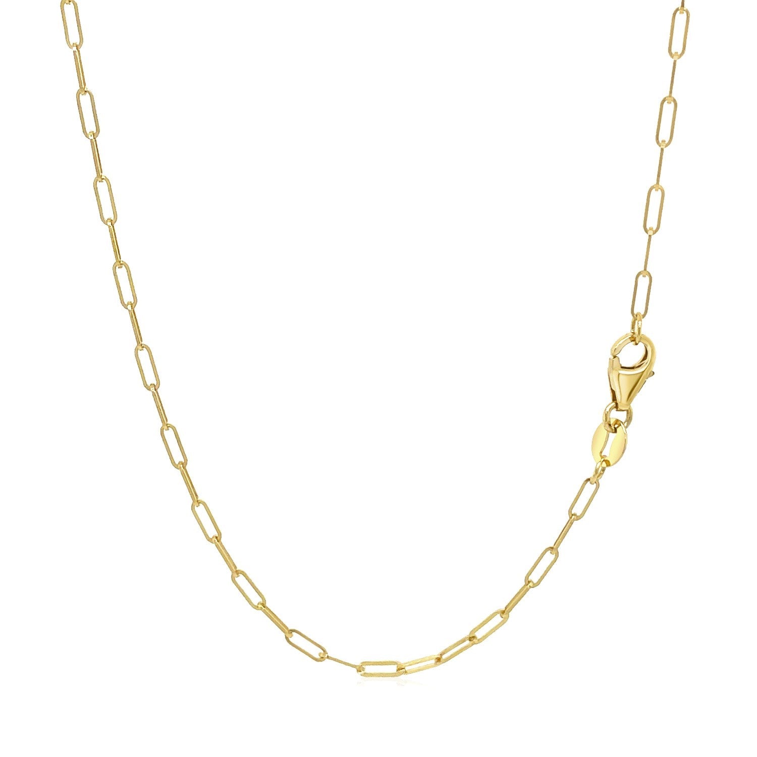 Fine Paperclip Chain in 18K Yellow Gold
