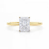 2.ct Radiant Cut Lab Grown Diamond Solitaire Ring in 14K Yellow Gold | IGI Certified