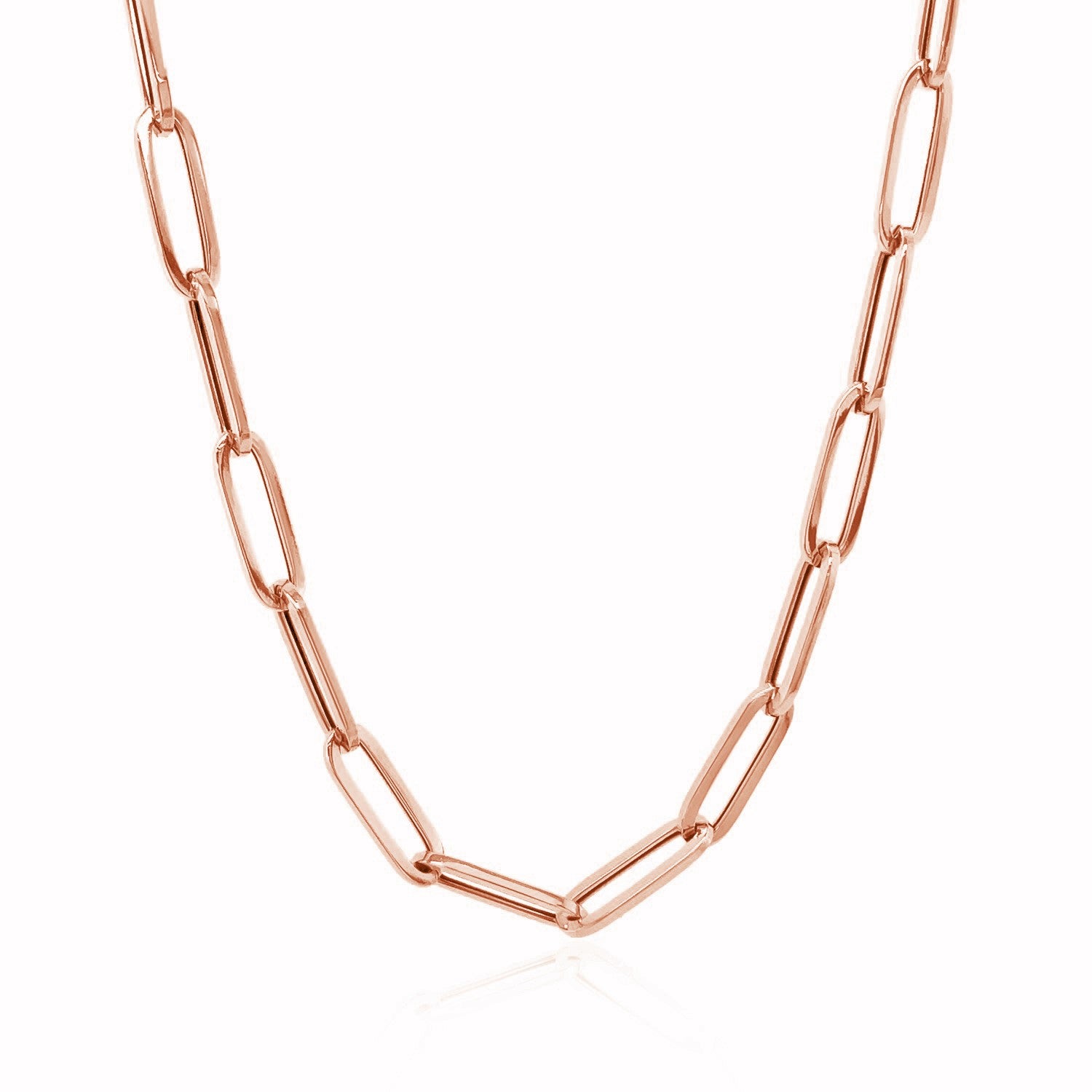 Bold Paperclip Chain Necklace in 14K Yellow Gold