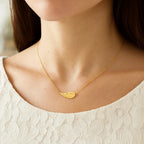 Angel Wing Necklace in 14K Yellow Gold