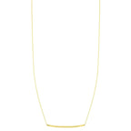 Thin Textured Bar Necklace in 14K Yellow Gold