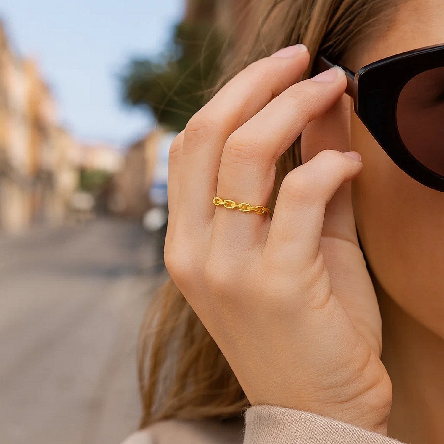 Oval Links Stackable Ring