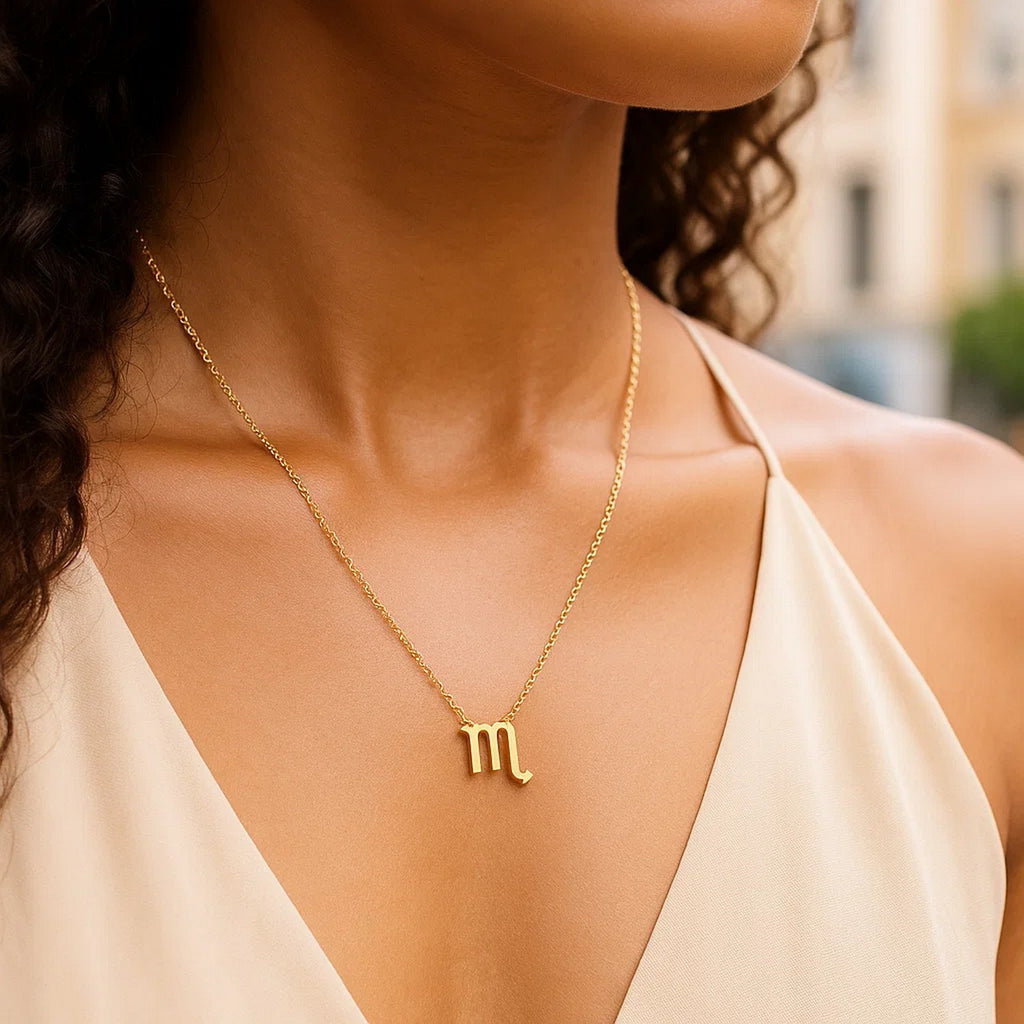 14K Yellow Gold Scorpio Necklace