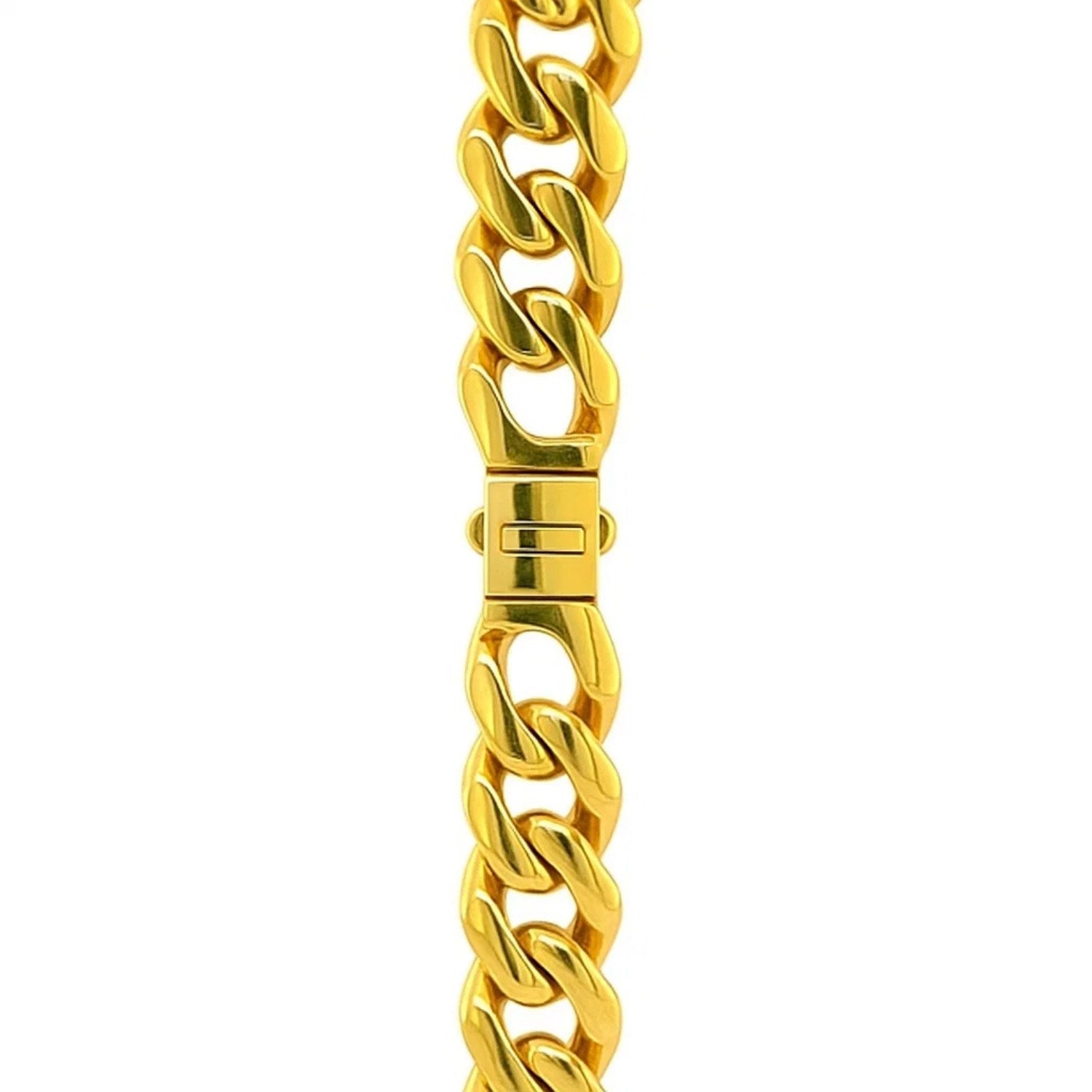 Cuban Chain Necklace in 14K Yellow Gold